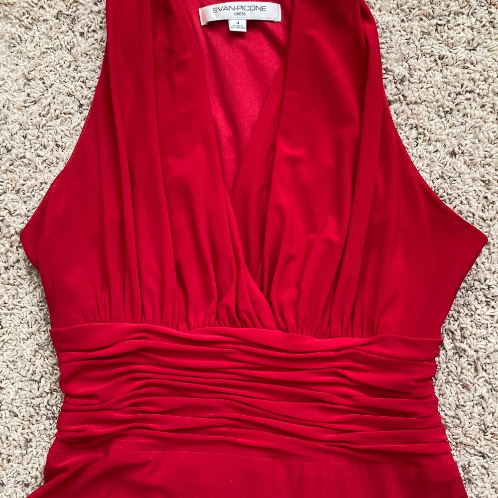 Evan Picone red dress Size 4 - Picture 6 of 6